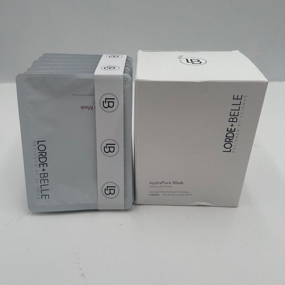 Lorde + Belle HydraPure Mask Hydrating & Soothing 8 Masks LB-SC-016 New Box - Picture 11 of 12